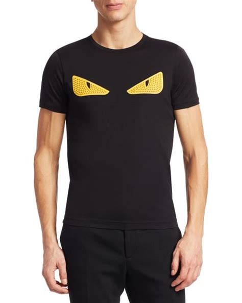 fendi eye tshirt|fendi embroidered t shirt.